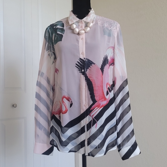 Chiffon Printed Blouse - Picture 3 of 9